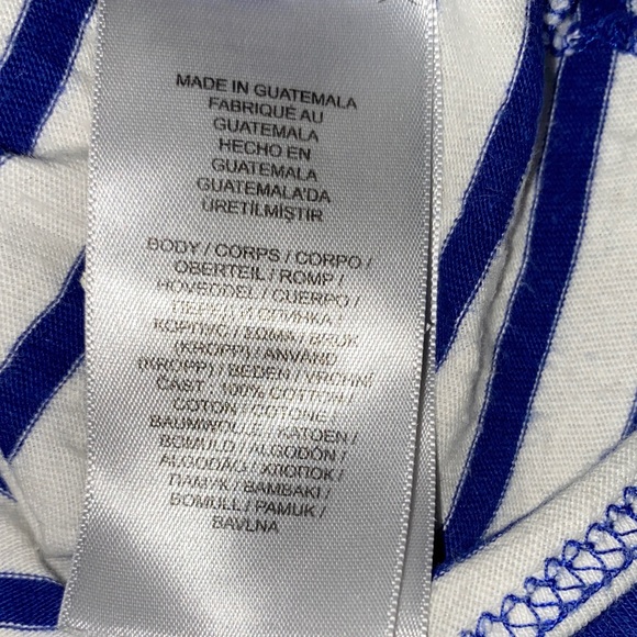 Ralph Lauren • Kids • Blue and White Striped Tee with Bear Design - Picture 4 of 5